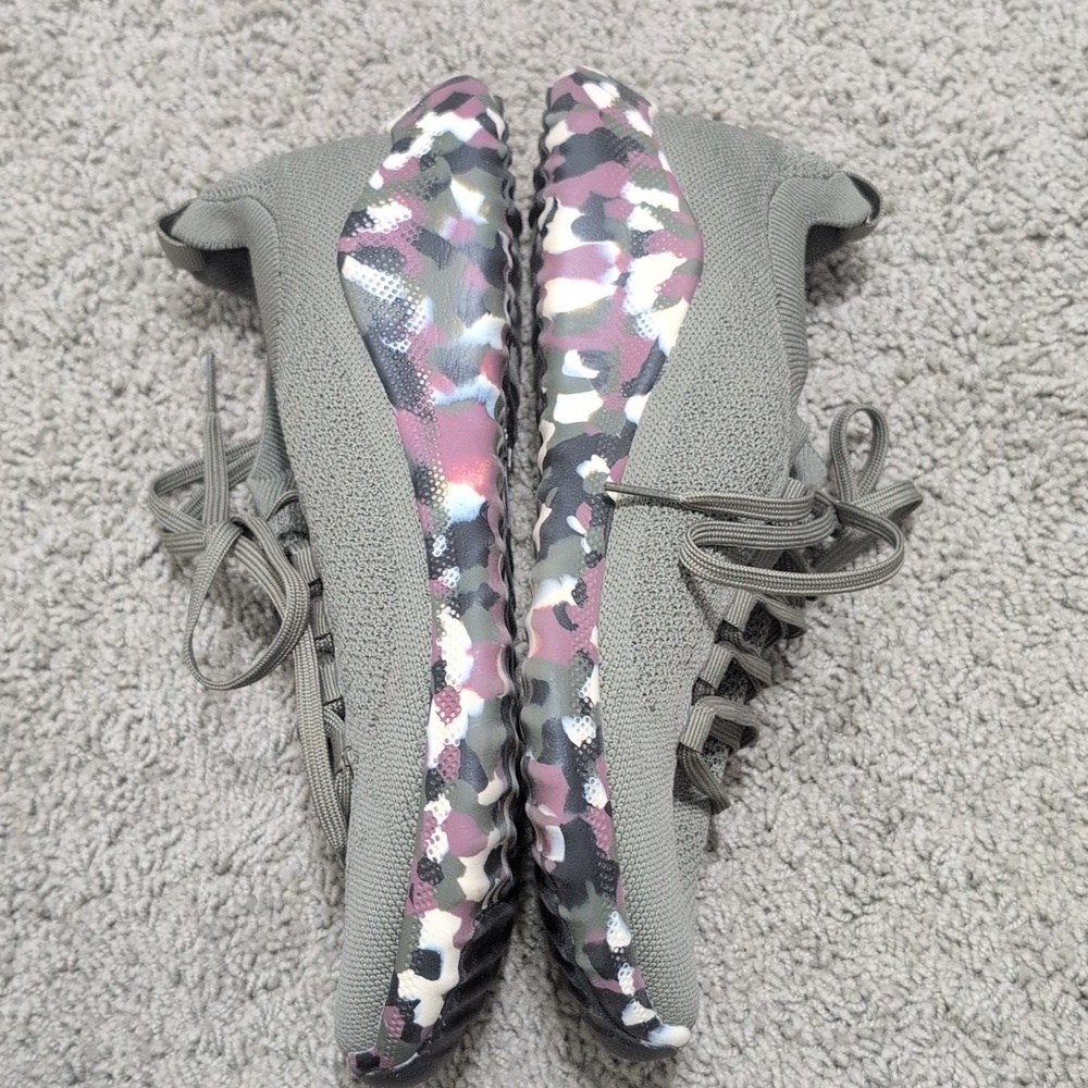 Aetrex Carly Arch Support Sneaker Olive Green Knit Camo Sole Women 8.5 AL204W - Picture 7 of 12